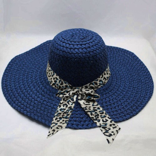 Women Brim Straw Hat Sun Floppy Wide Brim Hats Bowknot Folding Beach Caps LY SC - Picture 12 of 24