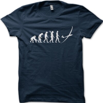Gliding Evolution Glider Pilot Sail Plane printed quality t-shirt 9097