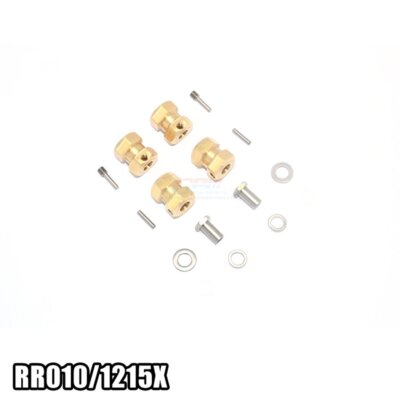 4pcs Brass Wheel Hex Adapters 15MM for Axial WRAITH 4WD ROCK RACER, RR10, SMT10