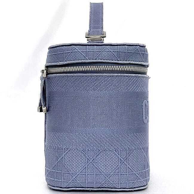 Christian Dior Handbag Vanity Bag Light Blue Cannage F-20528 Christian Dior Handbag Vanity Bag Light Blue Cannage F-20528