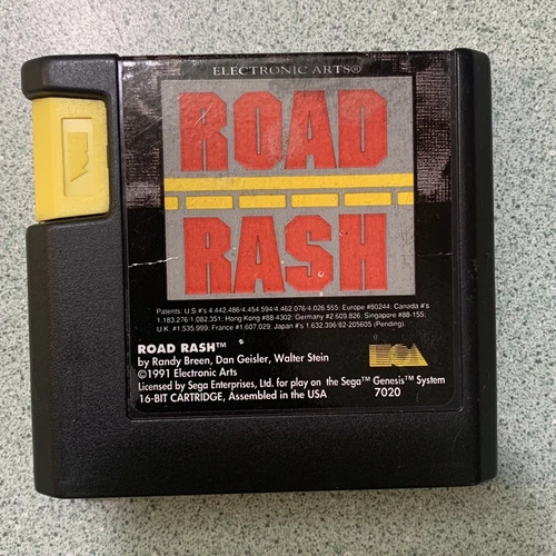 Vintage Road Rash Sega Genesis System 1991 Electronic Arts