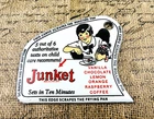VINTAGE JUNKET POT PAN SCRAPER GASOLINE STATION PUMP PORCELAIN GAS OIL SIGN