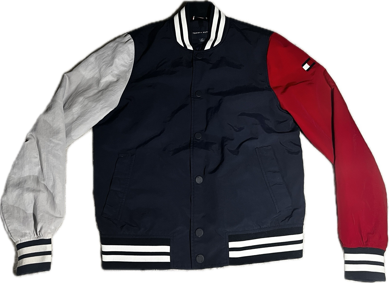 Vintage Tommy Hilfiger Y2K Logo Bomber Jacket, Small Size