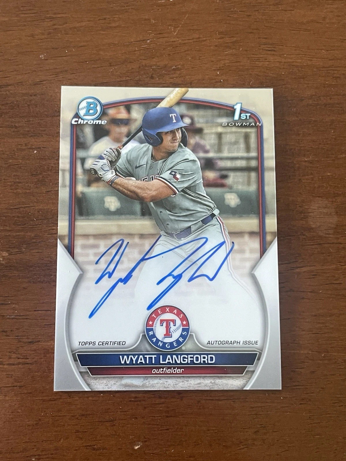 BGS ワイアット・ラングフォード サイン 2023 Bowman Draft WYATT LANGFORD 2023 Bowman Draft AUTO /99 SP PSA 9 + 1st