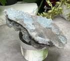 Crystal Rare Sky Blue UV Fluorite On Sugar Quartz Specimen Cluster Mineral Raw — photo 9