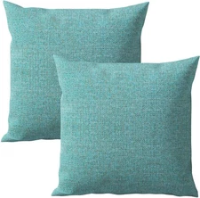Set of 2 Throw Pillow Covers Cases 18x18  Cotton Polyester MIx "Color Variation"