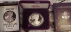 BEAUTIFUL 1991 Proof American Silver Eagle 1 oz Silver Coin in OGP