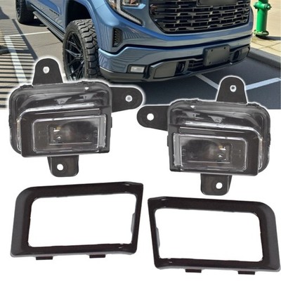 For 22-24 GMC Sierra 1500 LED Fog Light w/ Bezel Wires AT4 Denali SLT Elevation