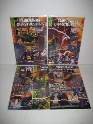 Transformers Ghostbusters Ghosts of Cybertron #1-5 Complete Cover A Set IDW