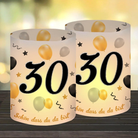 Windlicht Tischdeko 30 Geburtstag 12 StüCk Happy Birthday Frauen Mann Teelichter