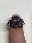 11.2g SIZE 9 MYSTIC BLUE TOPAZ HEAVY STERLING SILVER COCKTAIL RING GEMSTONE