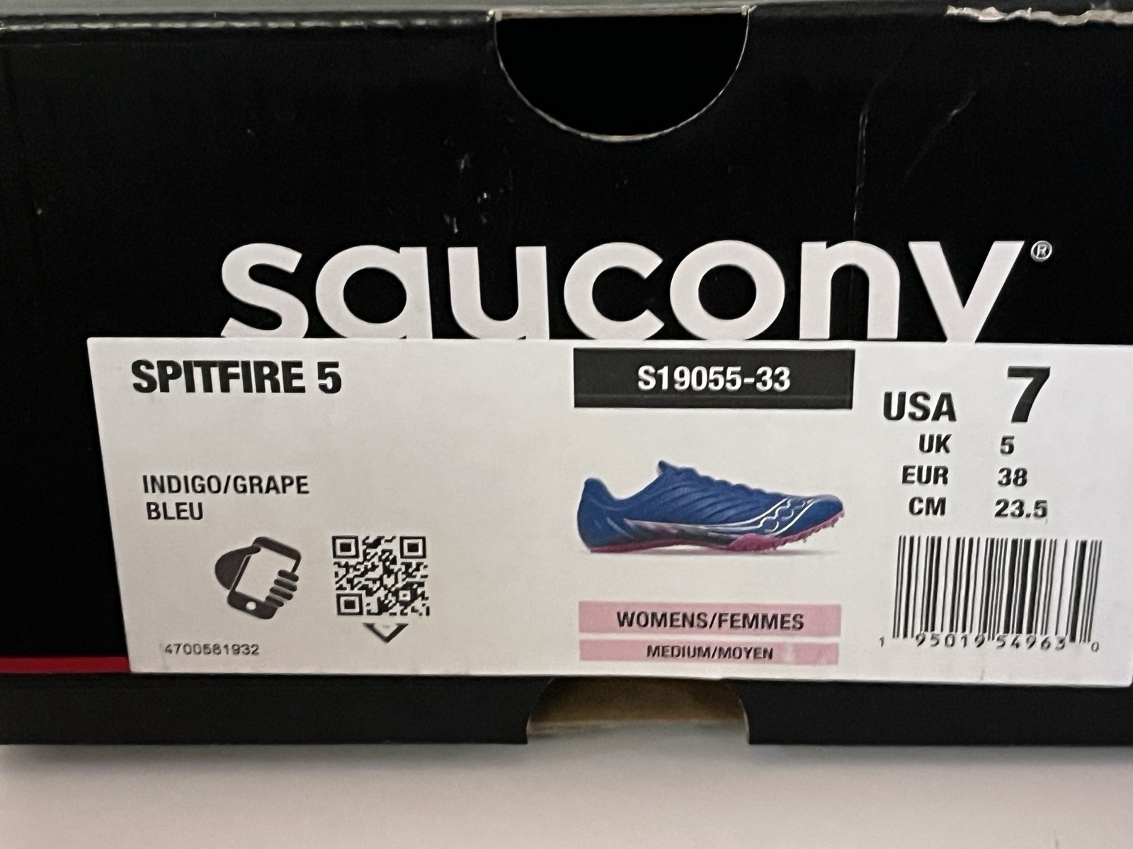 Saucony Spitfire 5 Women's 7 Shoes Racing Spikes S19055-33 Track & Field Running thumbnail 3
