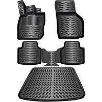 Elmasline 3D Gummimatten + Kofferraumwanne Set FüR BMW 5Er G60 G61 2023-2026