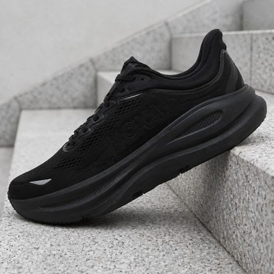 Hoka One One Bondi 9 Triple Black 1162011-BBLC Mens Running Sneakers New