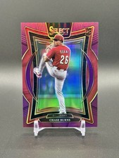 Chase Burns 2025 Panini Select Concourse Purple Prizm #94 Reds #60/75