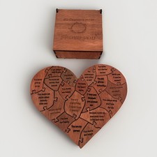   20 Reasons Why I Love You  Wooden Heart Puzzle in Box Valentine  s Day Gift