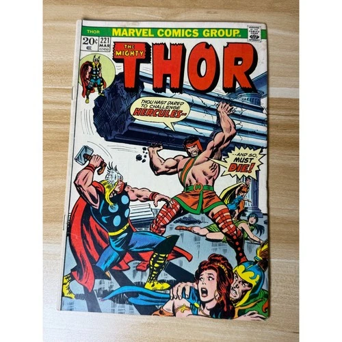 The Mighty Thor #221 Marvel Comics 1974 Hercules Challenge Vintage