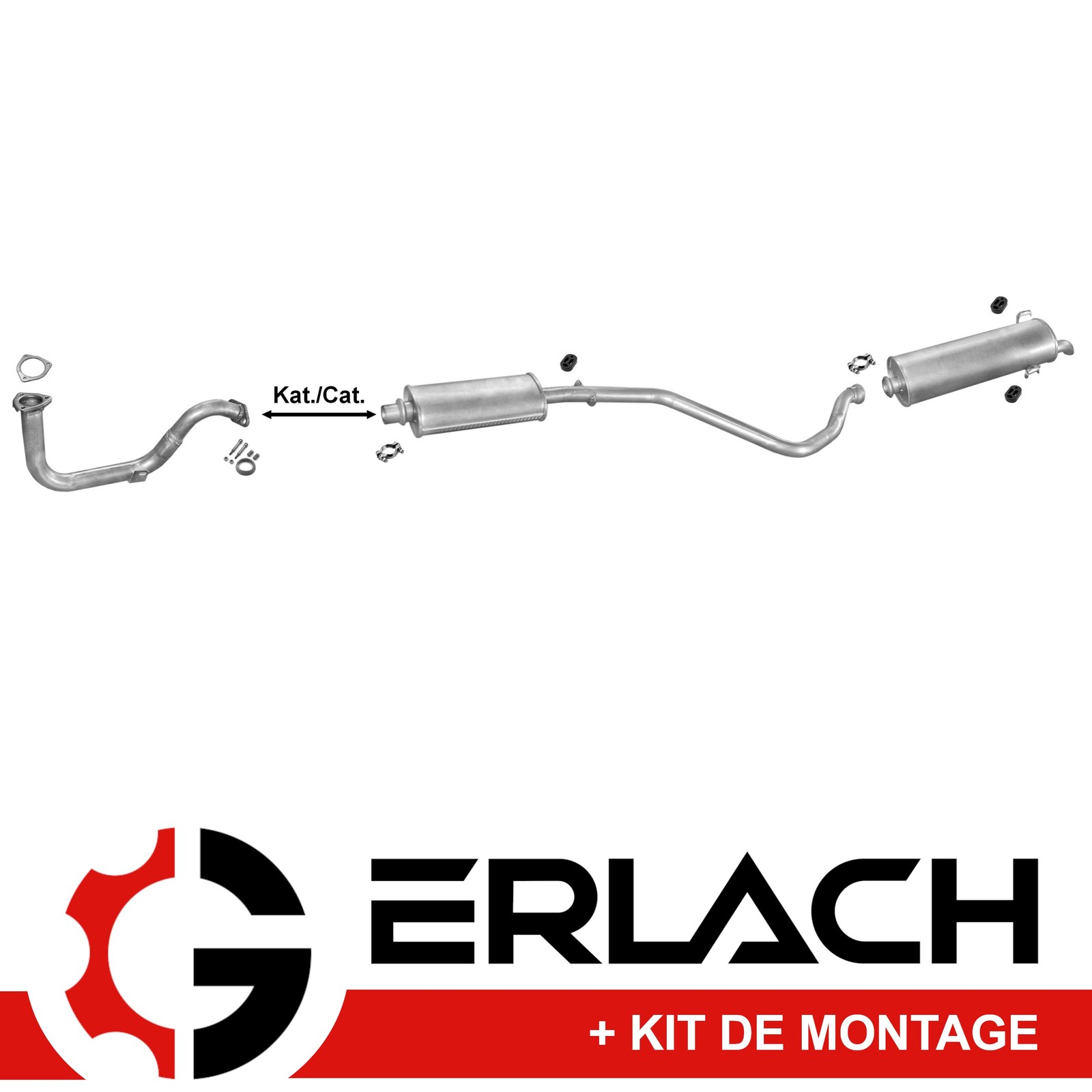 Echappement silencieux Peugeot 306 essence pot de rechange 4479 pour moteur 1.4