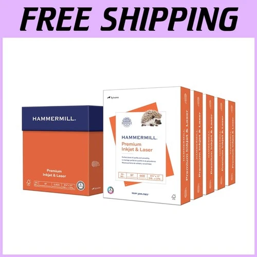 Bright White Copy Paper - 24lb, 8.5x11, 2500 Sheets