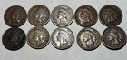 LOT OF 10 Indian Head Cent Pennies in G/VG/XF(10 PC. LOT)