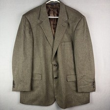 Brooks Brothers Blazer Mens 42R Herringbone Lambswool Sport Jacket Made In Italy