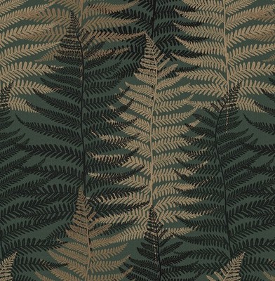 17.3''x118'' Fern Wallpaper Peel and Stick Green Contact Paper Dark Green Leave...