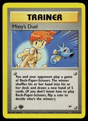 Misty's Duel 123/132 Gym Heroes 1st Edition Pokemon Card