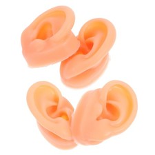2 Pair Ear Anatomy Model Fake for Jewelry Display Body Piercing Practice