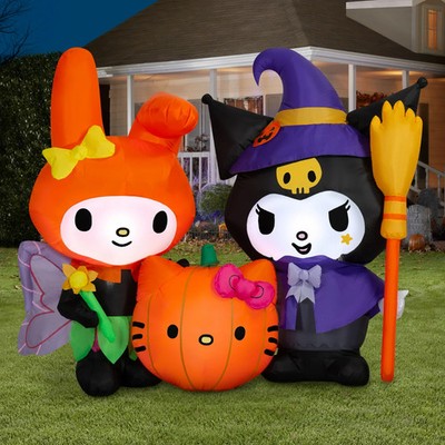 Hello Kitty & Friends Kuromi My Melody Halloween Inflatable Airblown Yard Decor