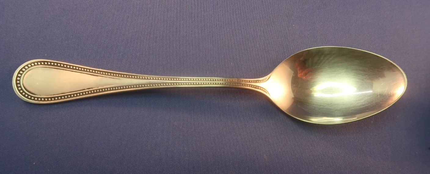 Towle Stainless Beaded Antique 18/8 Germany 1 Serving Spoon 8 1/2"