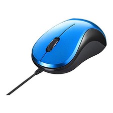 Buffalo Wired BlueLED Quiet 3-Button Mouse Blue BSMBU108BL