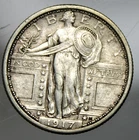 1917 D Type 1 Standing Liberty Quarter - VF !!
