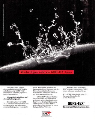 3w28254/ Reklame aus 1988   Mode aus GORE-TEX