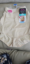 Maidenform Flexees Extra Firm High-Waist Brief Beige 2XL Rear Lift FL0073