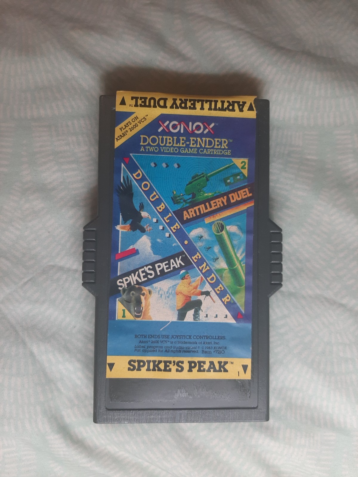 SPIKE'S PEAK / ARTILLERY DUEL DOUBLE-ENDER for Atari 2600 - Tested & works well!