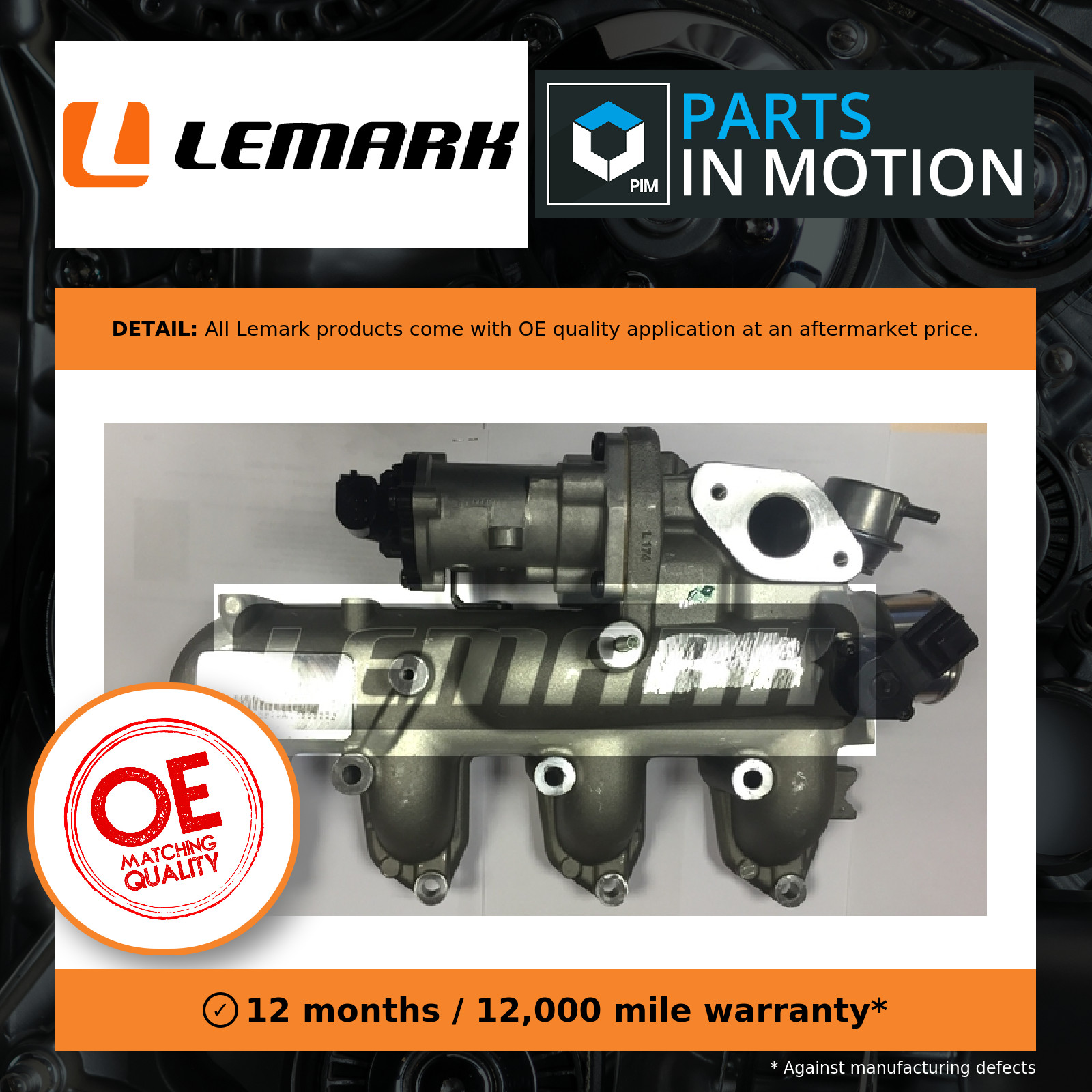 EGR Valve fits FORD TOURNEO CONNECT TDCi 1.8D 06 to 13 Lemark 1668578 4M5Q9424BE