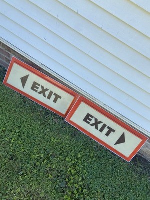 Vintage Drive Thru Exit Signs Fast Food Drive Thru