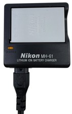 Nikon Genuine OEM Lithium Ion Charger MH-61 + EN-EL5 Battery Pack 3.7V 1100mAh