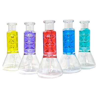 #ad 5.5 Inch Glycerin Filled Mini Water Pipe Bong w Banger Assorted Colors *USA* $24.95