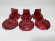 Lot 3 Vintage Endicott-Seymour 405 Hold-Rite Dark Red Tea Cup & Saucer Displays