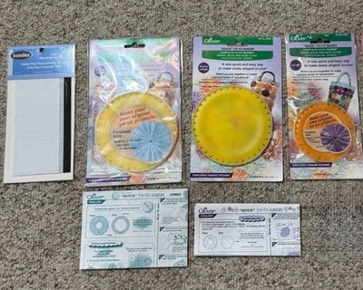 LOT OF 3 Clover QUICK YO YO MAKERS, #8701, #8703 Plus Fabric Mending Tape