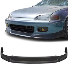 Front Bumper Lip Splitter For 92-95 Honda Civic Coupe Hatch 2dr 3dr Black Pu Tc