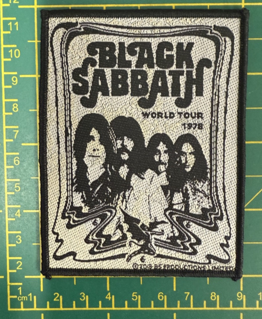 Black Sabbath Band World Tour 1978 Woven Sew On Patch Officially Licensed