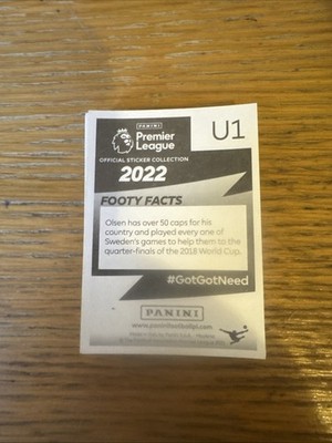 Panini Premier League 2022 Update Sticker U1-U48