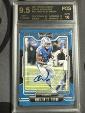 2021 Panini Playbook Rookie Amon-Ra St.Brown #131 rookie signatures 9.5/ 10 Auto