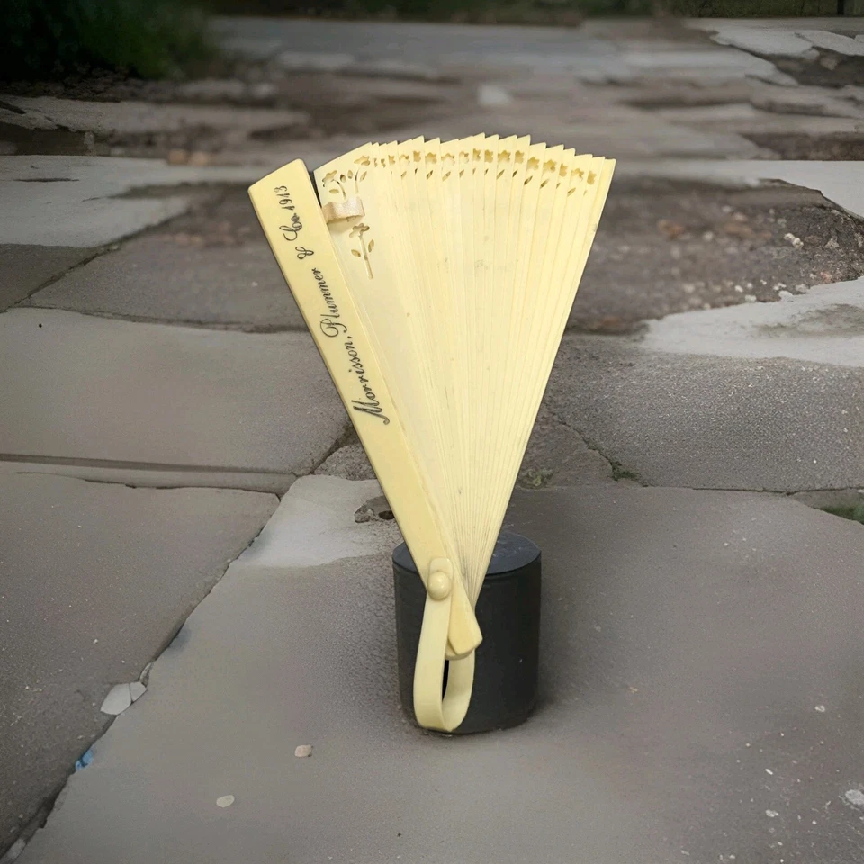 Антикварный целлулоидный рекламный вентилятор Morrisson Plummer - Изображение 3 из 4