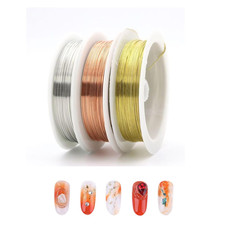 3 Rolls Jewelry Beading Wire,Tarnish Resistant Beading Wire,0.3 Mm Copperwire fo