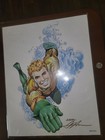 DC AQUAMAN ART PRINT 11"x14" Signed NEAL ADAMS AUTOGRAPH WITH COA  — photo 4