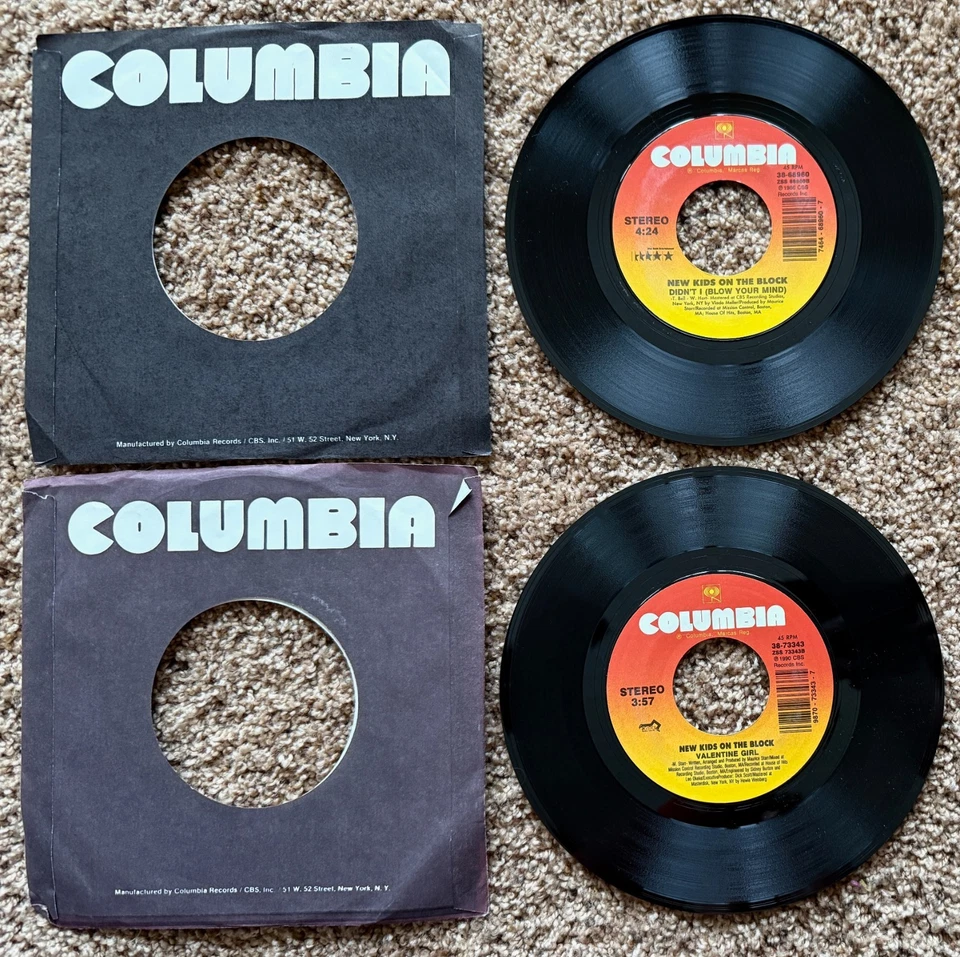 New Kids On The Block - Hangin Tough, Step By Step - 7" Vinyl Singles - VG+ - Image 2 of 2