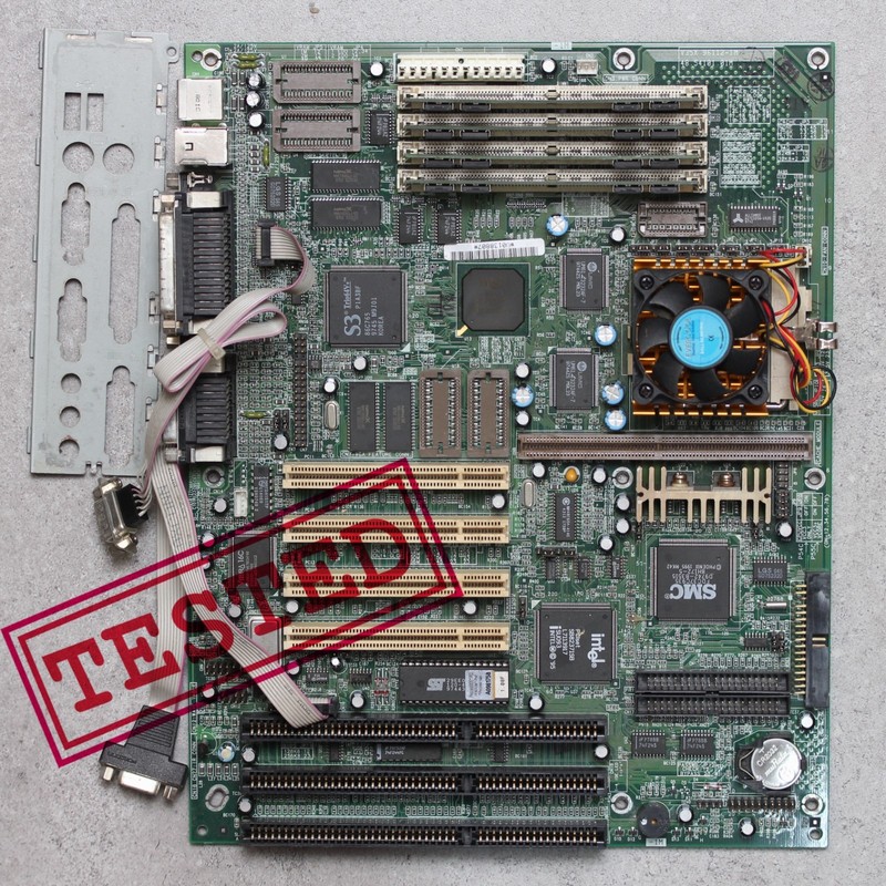 Socket 7 UNISYS V35X i430HX ATX Motherboard with CPU Pentium MMX 200MHz, RAM,...